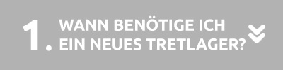 Wann benötige ich ein neues Tretlager?