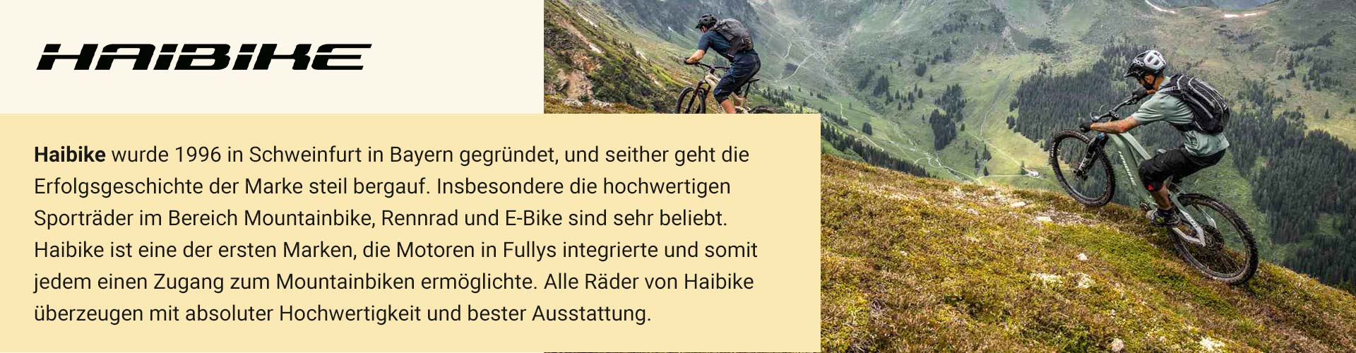 Kampagne Saisonhighlights 2021 Haibike Markenheader