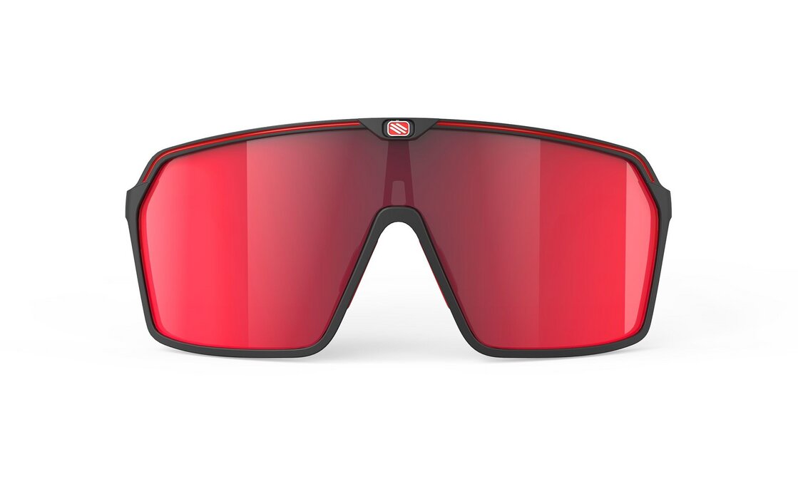 Rudy Project Spinshield Black Matte - Multilaser Red