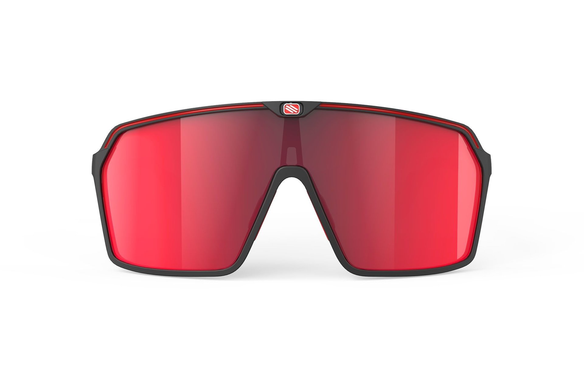 Rudy Project Spinshield Black Matte - Multilaser Red