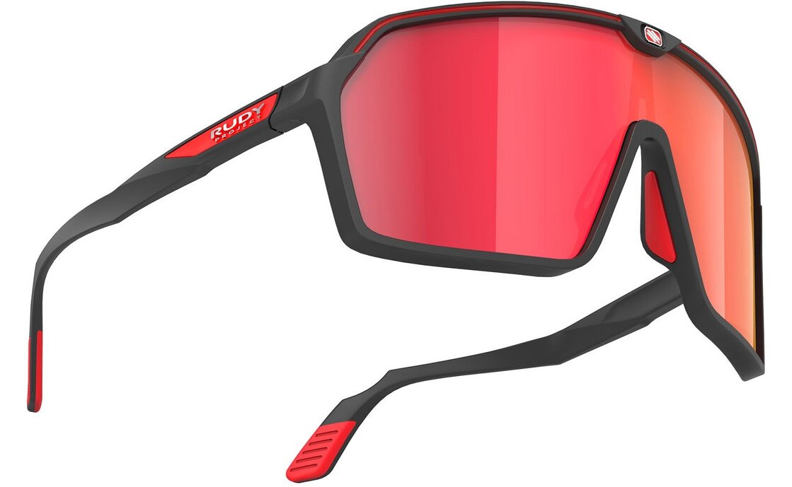 Rudy Project Spinshield Black Matte - Multilaser Red