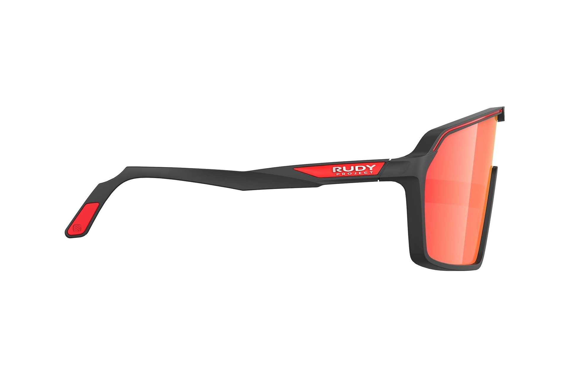 Rudy Project Spinshield Black Matte - Multilaser Red