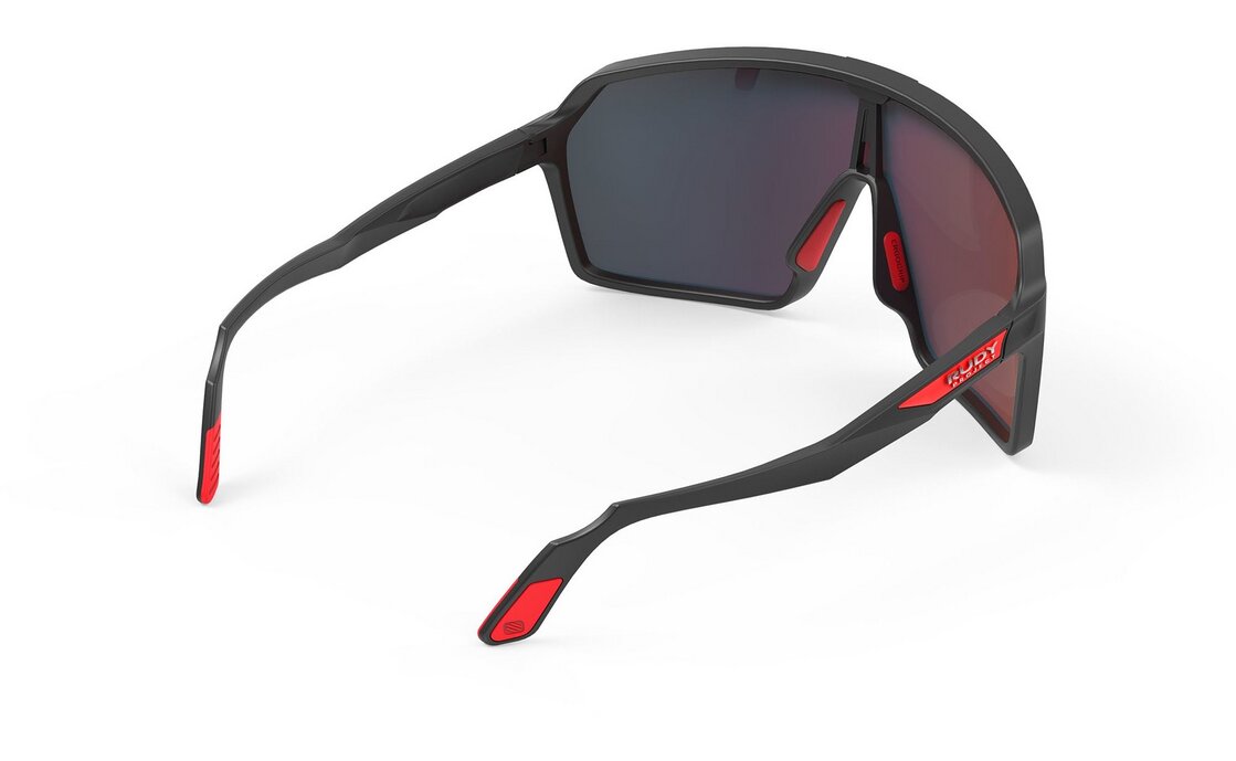 Rudy Project Spinshield Black Matte - Multilaser Red