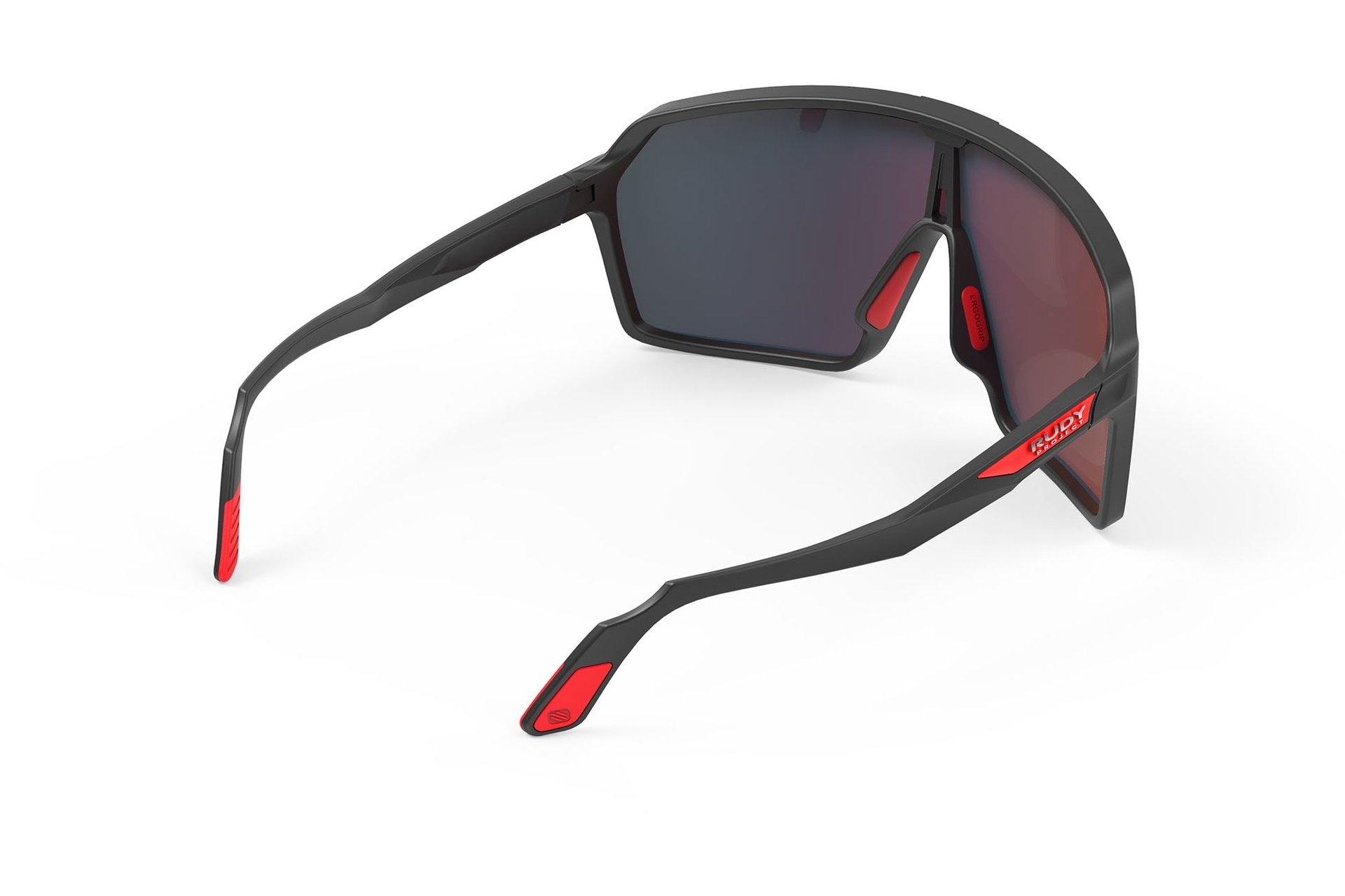 Rudy Project Spinshield Black Matte - Multilaser Red
