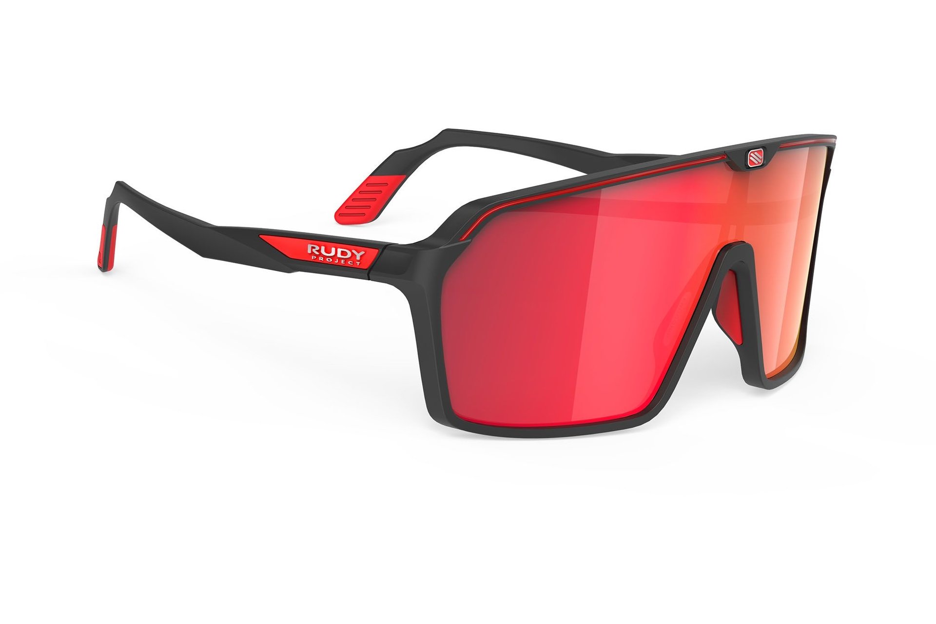Rudy Project Spinshield Black Matte - Multilaser Red