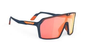 Sportbrillen - Rudy Project Spinshield Blue Navy Matte / Multilaser Orange