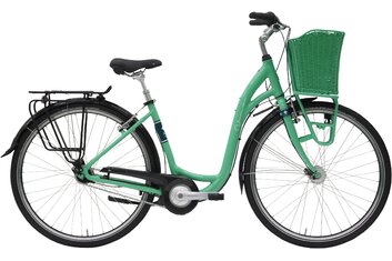 einlagig 66 cm Minzgrün / Weiß Citybike Liberty Damenfahrrad 26 Zoll einlagig 66 cm Minzgrün / Weiß Citybike Liberty Damenfahrrad 26 Zoll