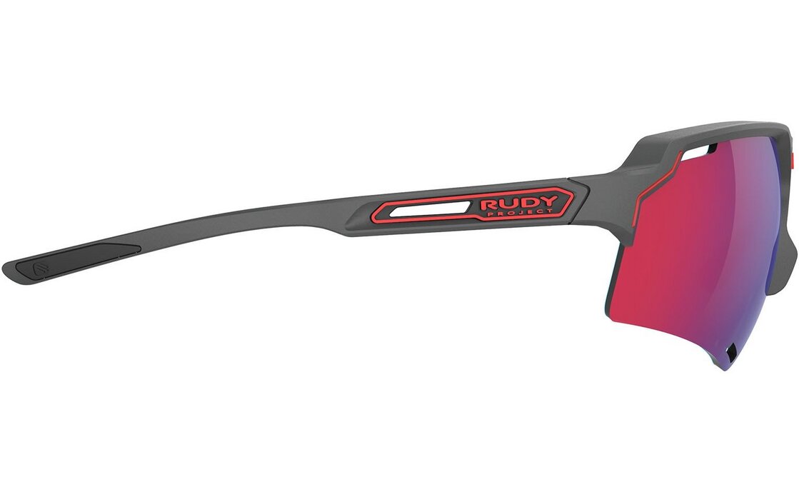 Rudy Project Deltabeat Charcoal Matte - Multilaser Red