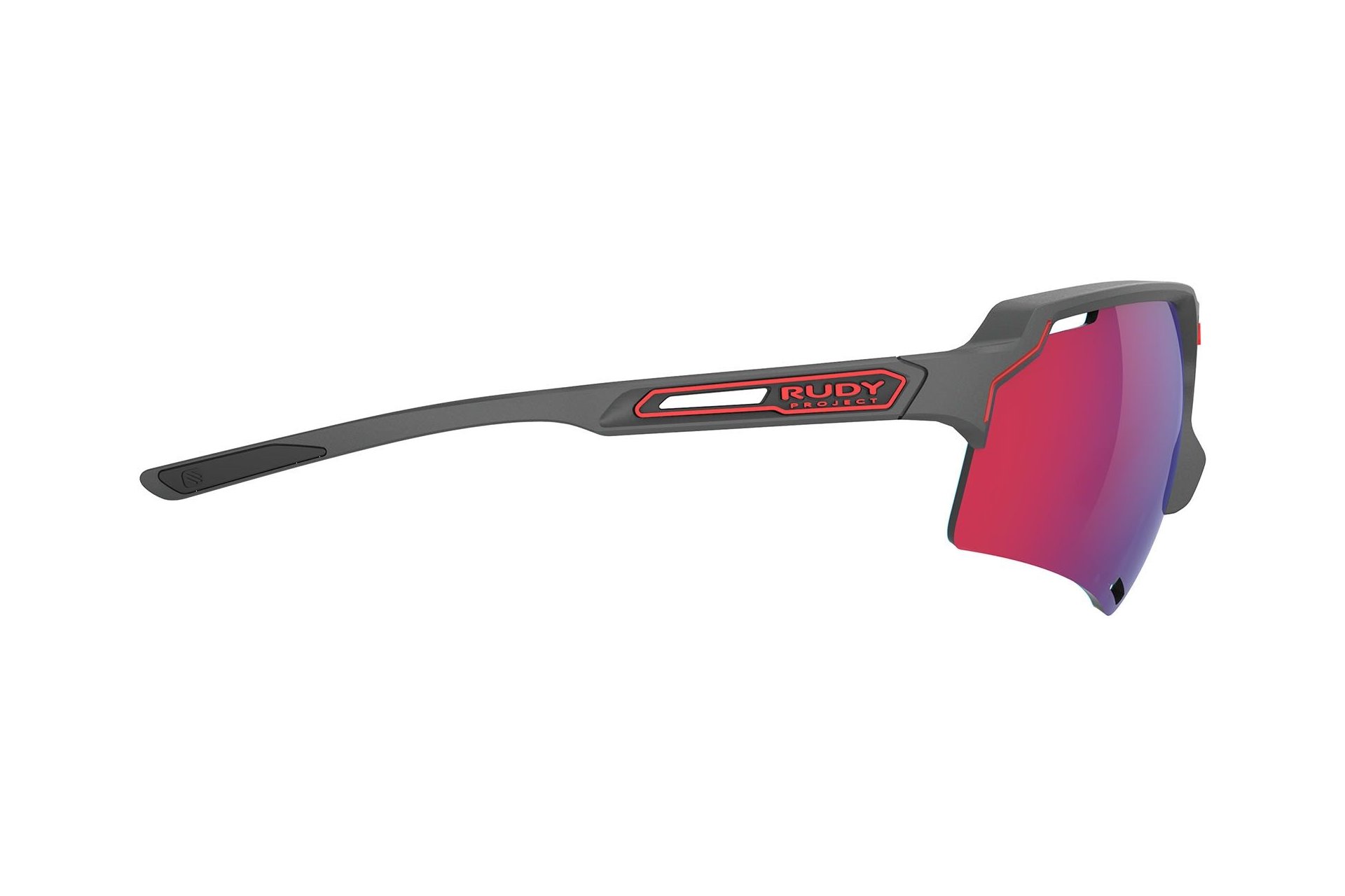 Rudy Project Deltabeat Charcoal Matte - Multilaser Red