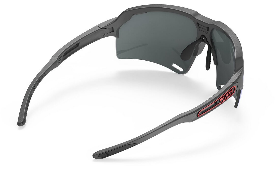 Rudy Project Deltabeat Charcoal Matte - Multilaser Red