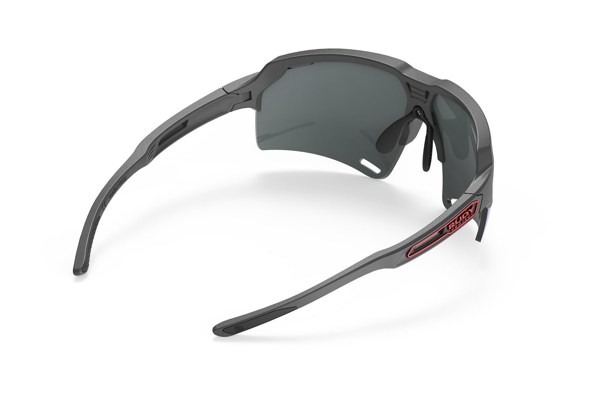 Rudy Project Deltabeat Charcoal Matte - Multilaser Red