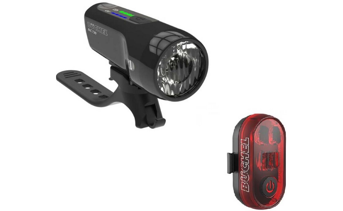 B&uuml;chel BLC 720 und Micro Lens Stoptech LED Akkuleuchten-Set StVZO