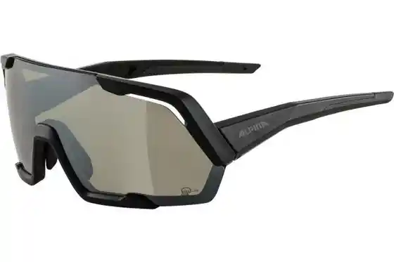 Sportbrille - Alpina Rocket Q-Lite black matt / silver mirror lens