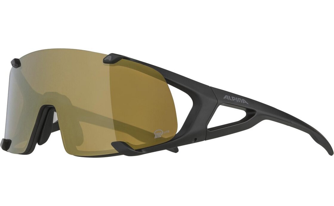 Alpina Hawkeye S Q-Lite black matt / bronce mirror lens