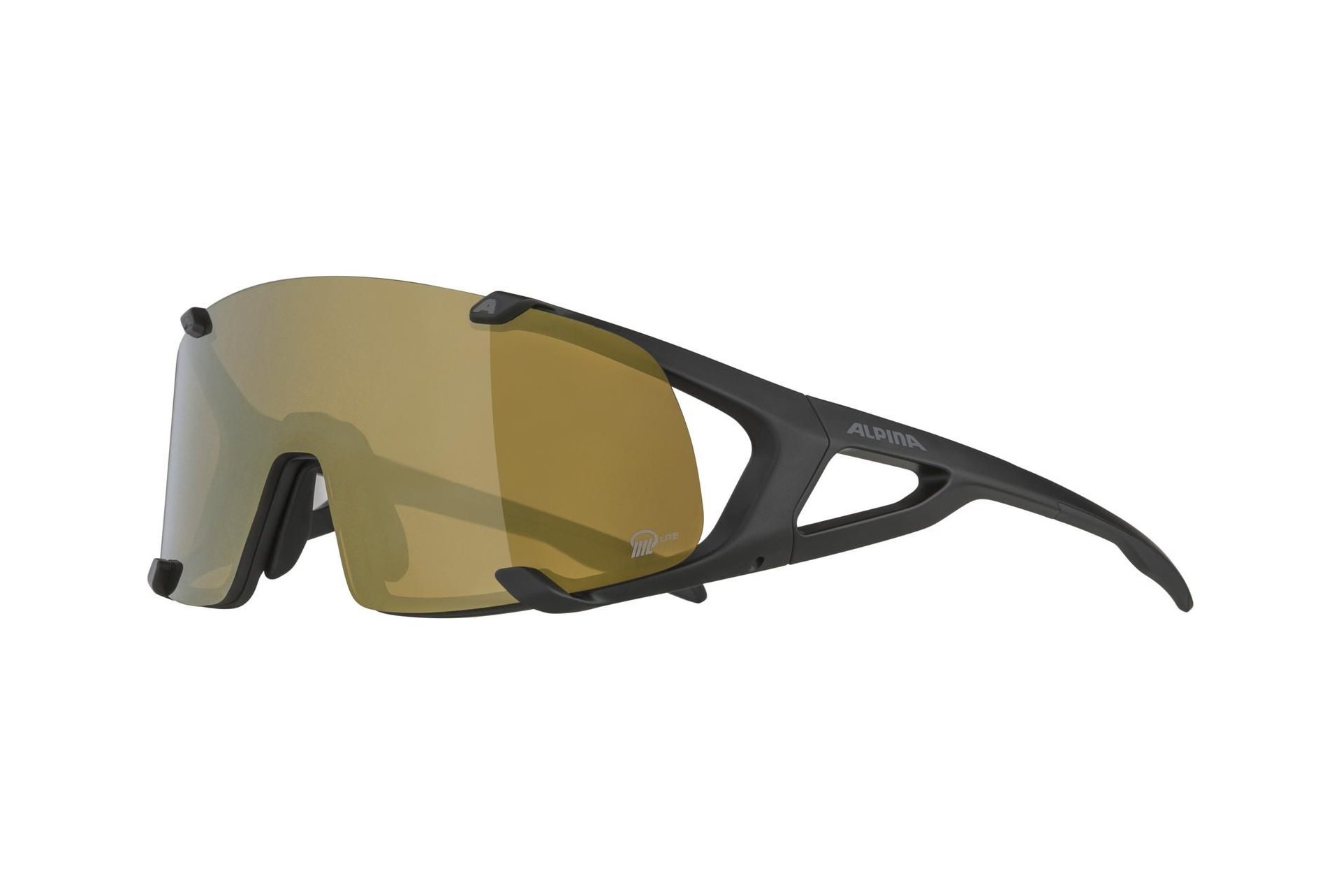 Alpina Hawkeye S Q-Lite black matt / bronce mirror lens