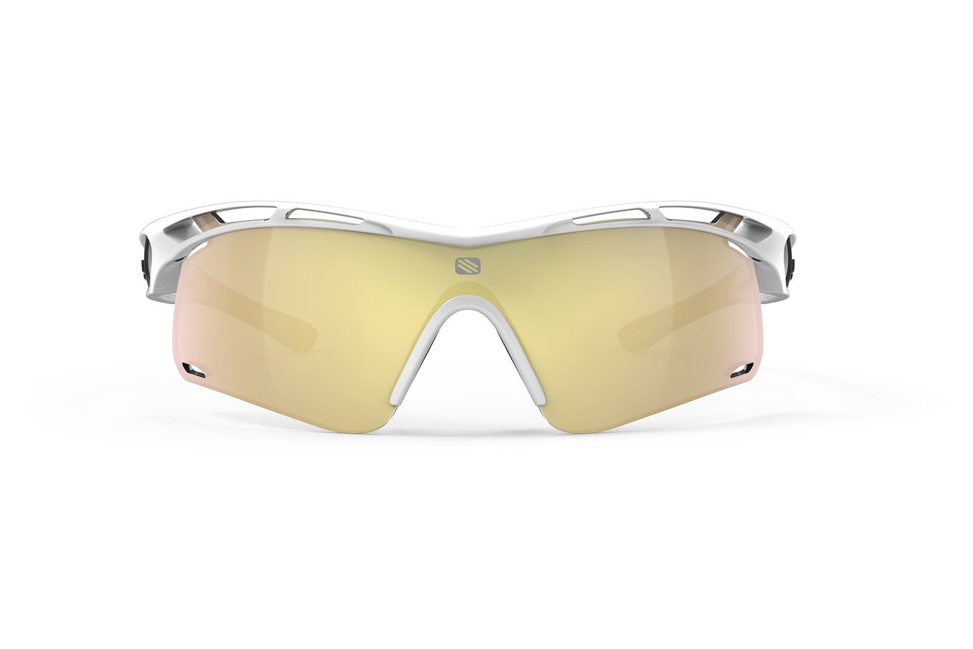 Rudy Project Tralyx+ Slim White Gloss - Multilaser Gold