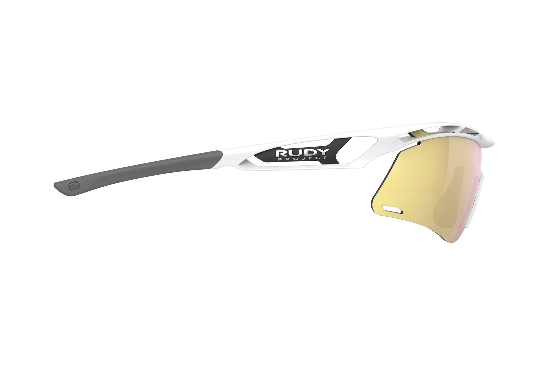 Rudy Project Tralyx+ Slim White Gloss - Multilaser Gold