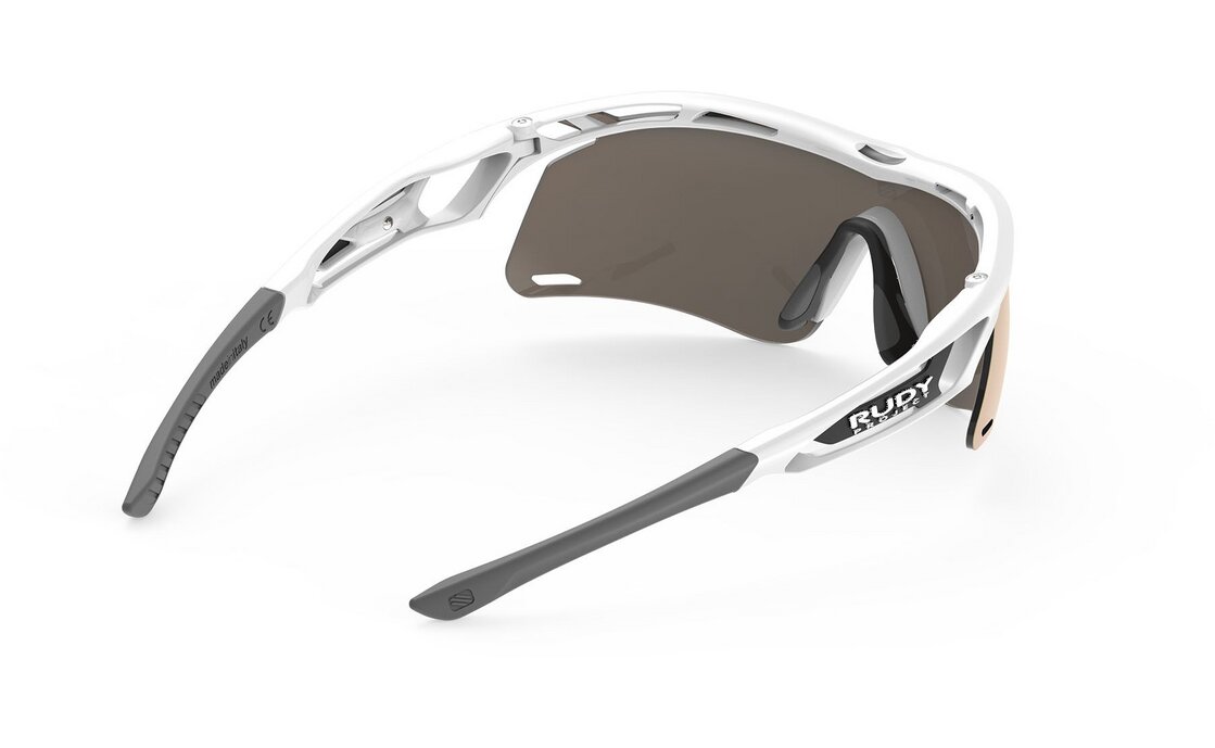 Rudy Project Tralyx+ Slim White Gloss - Multilaser Gold