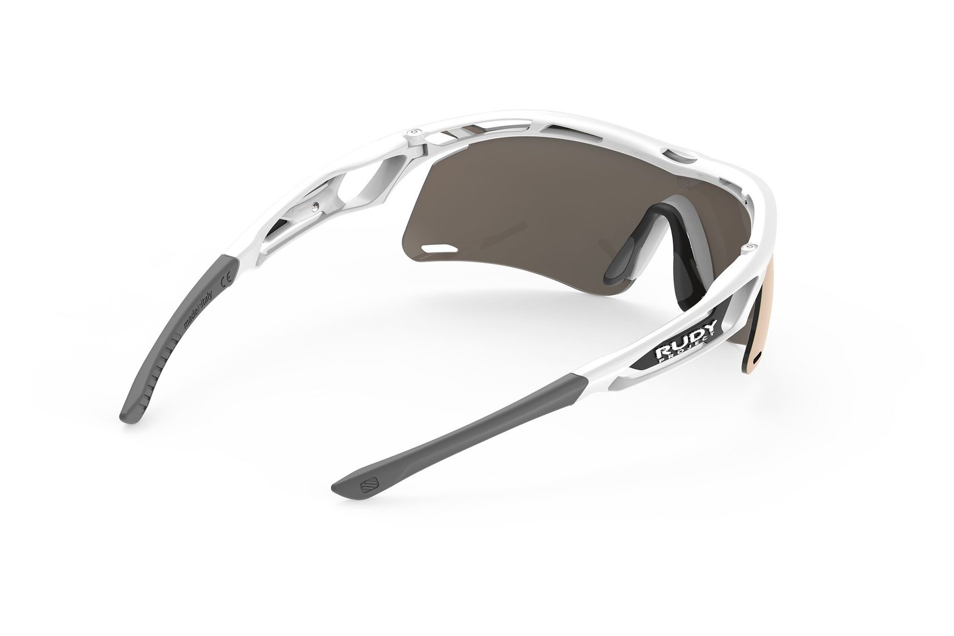 Rudy Project Tralyx+ Slim White Gloss - Multilaser Gold