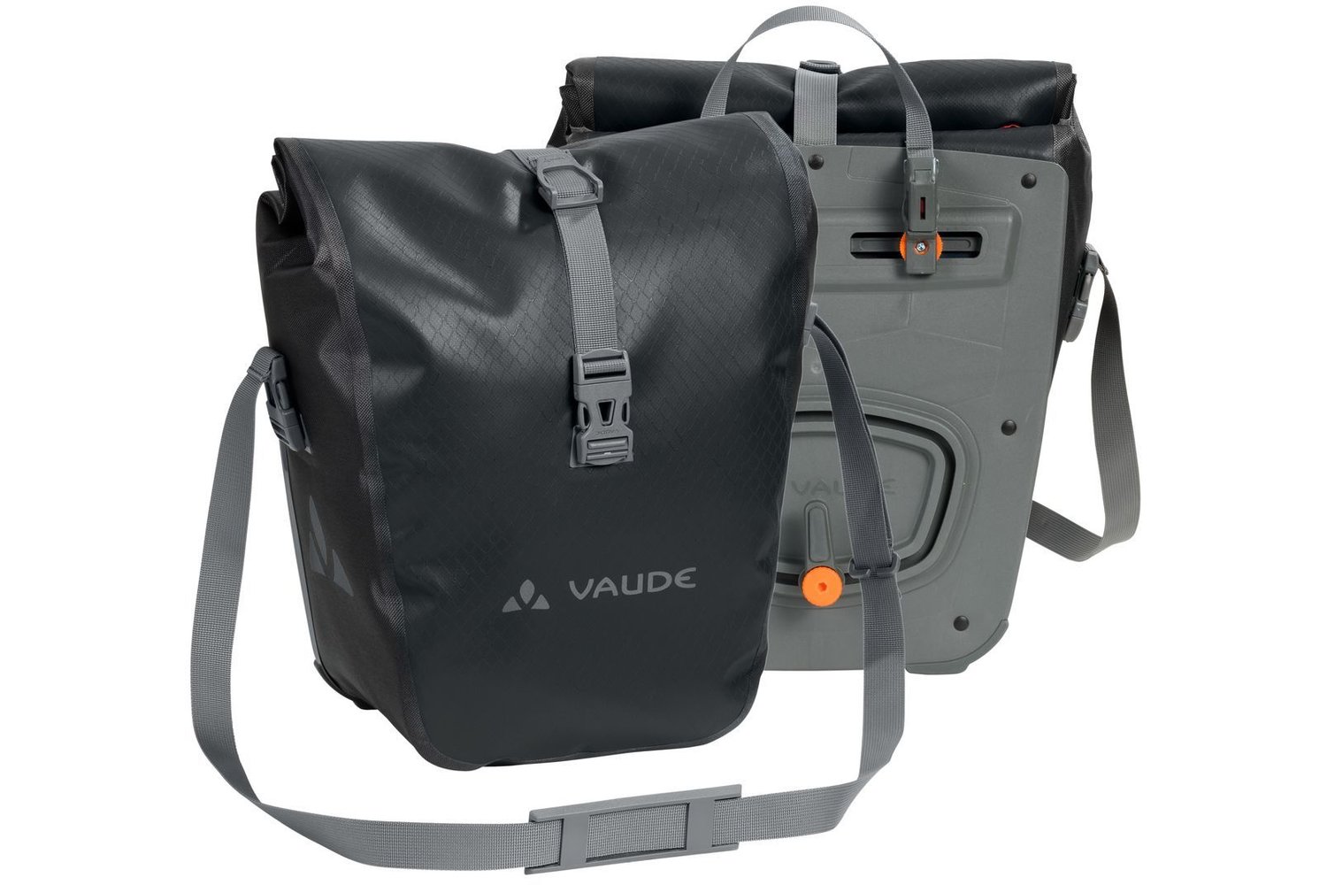 VAUDE Aqua Front Vorderradtaschen Set (2 Stück) - Wasserdicht, QMR 2.0 System, Made In Germany