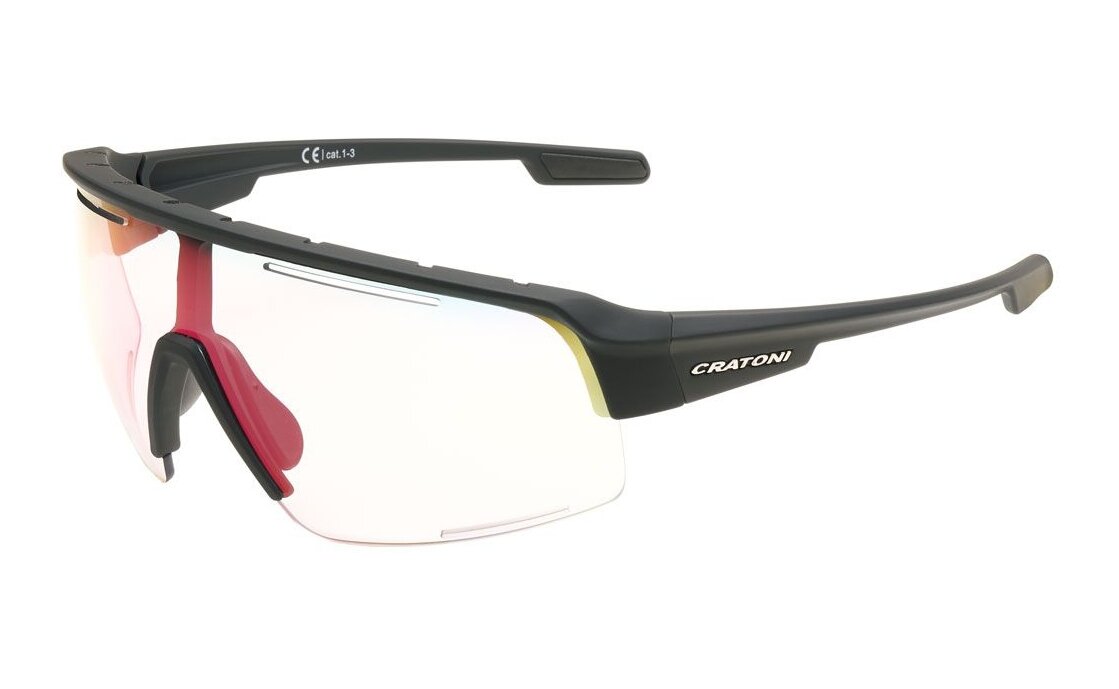 Cratoni C-Matic NXT photochromic black rubber/clear - red mirror