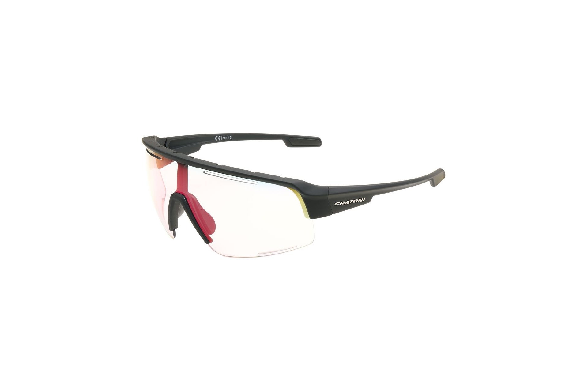 Cratoni C-Matic NXT photochromic black rubber/clear - red mirror