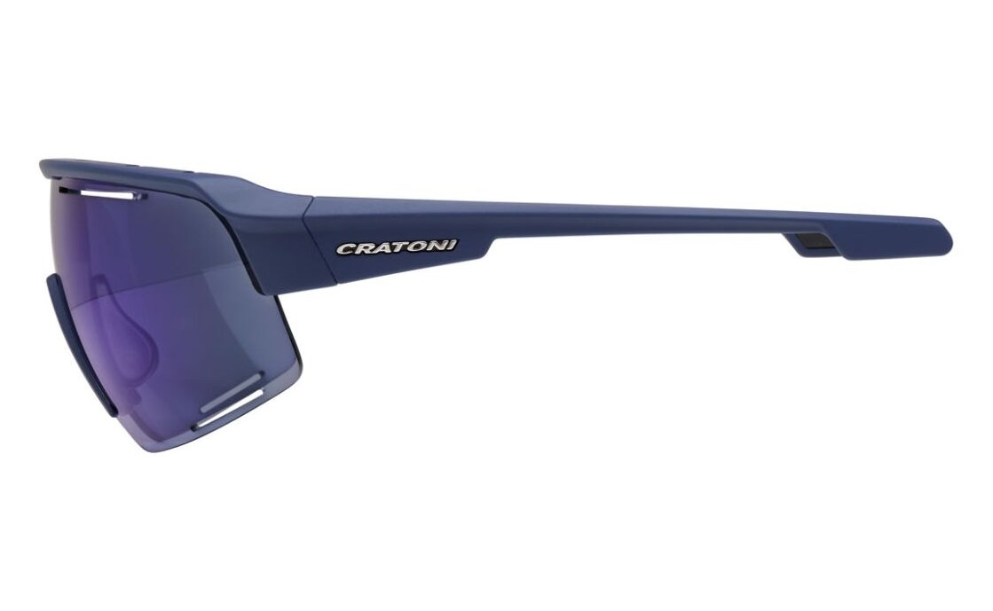 Cratoni C-Matic NXT photochromic blue rubber/clear - blue mirror