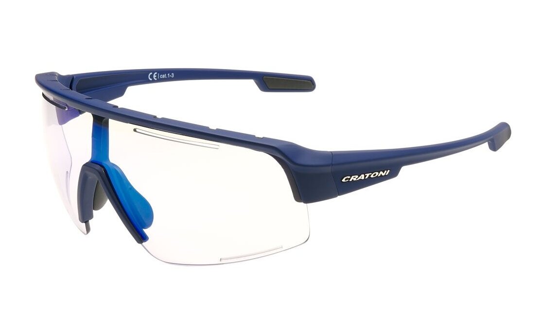 Cratoni C-Matic NXT photochromic blue rubber/clear - blue mirror