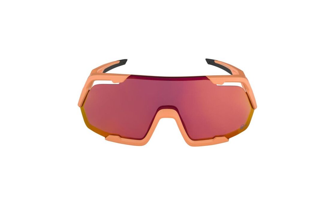 Alpina Rocket Q-Lite peach matt / pink mirror lens