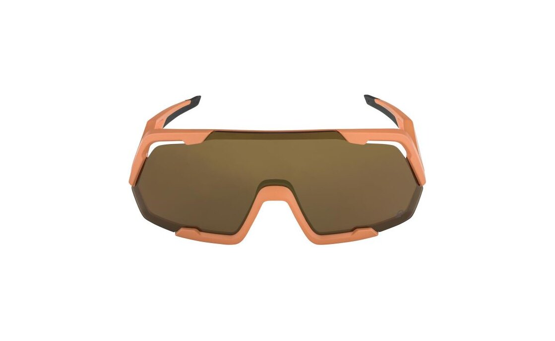 Alpina Rocket Q-Lite peach matt / pink mirror lens