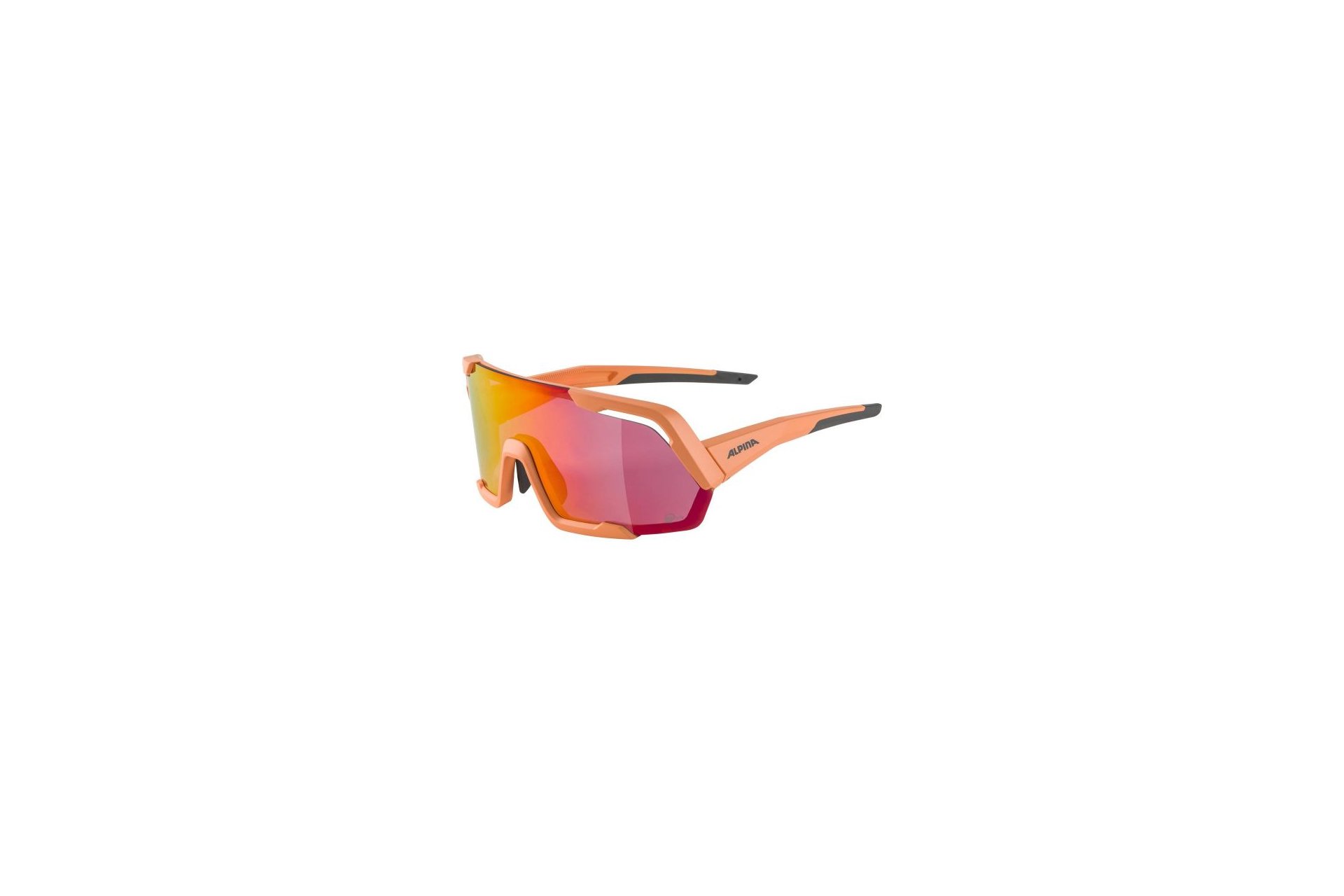 Alpina Rocket Q-Lite peach matt / pink mirror lens