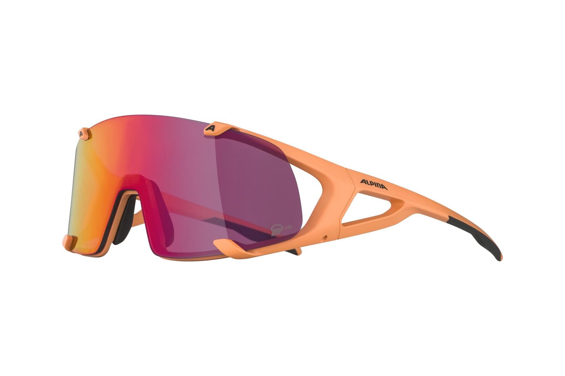 Alpina Hawkeye S Q-Lite peach matt /pink mirror lens
