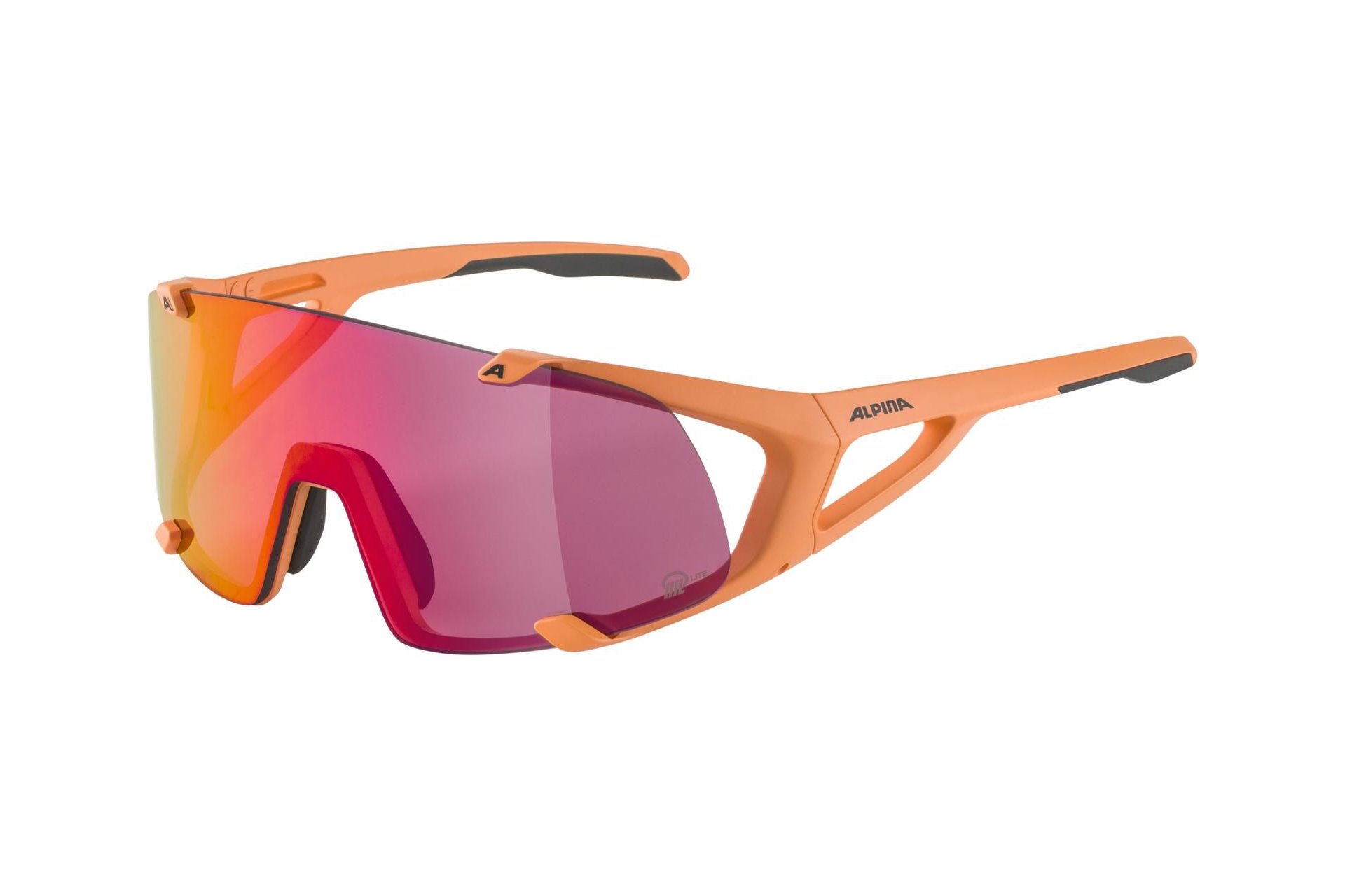 Alpina Hawkeye S Q-Lite peach matt /pink mirror lens