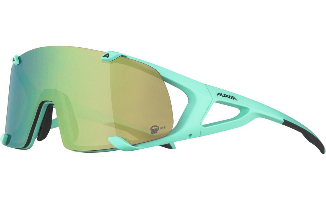 Alpina Hawkeye S Q-Lite turquoise matt / green mirror lens