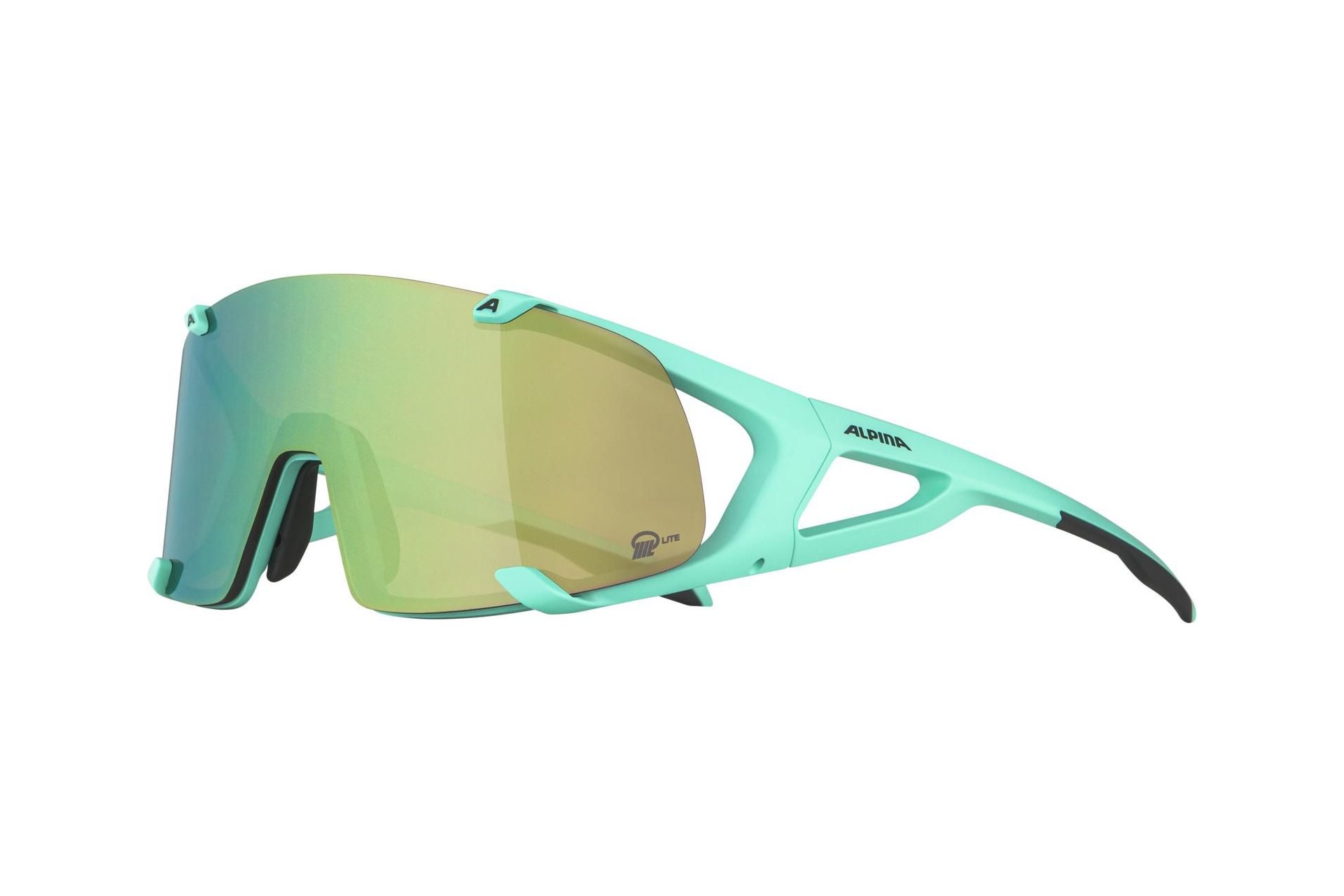 Alpina Hawkeye S Q-Lite turquoise matt / green mirror lens