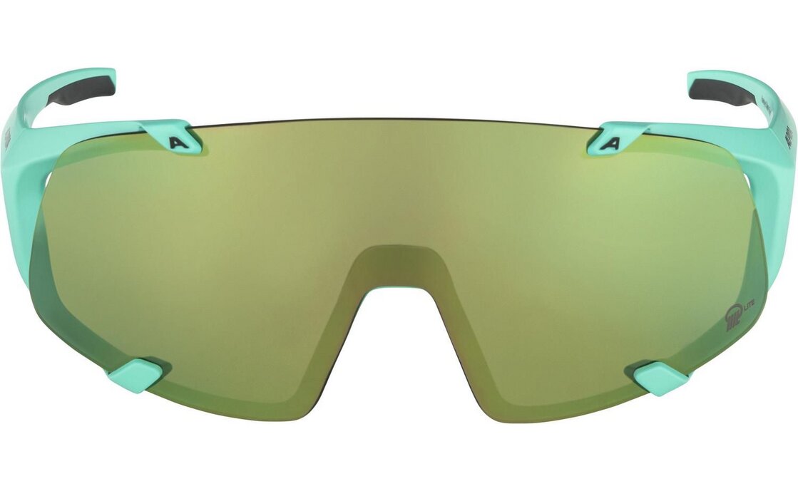 Alpina Hawkeye S Q-Lite turquoise matt / green mirror lens