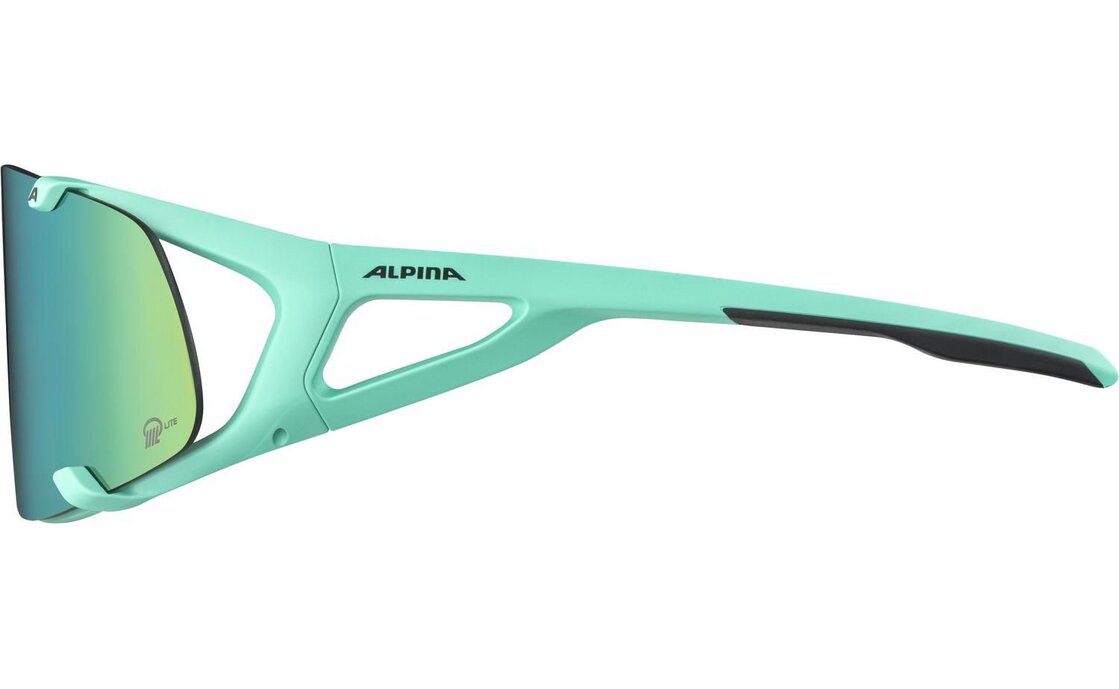 Alpina Hawkeye S Q-Lite turquoise matt / green mirror lens