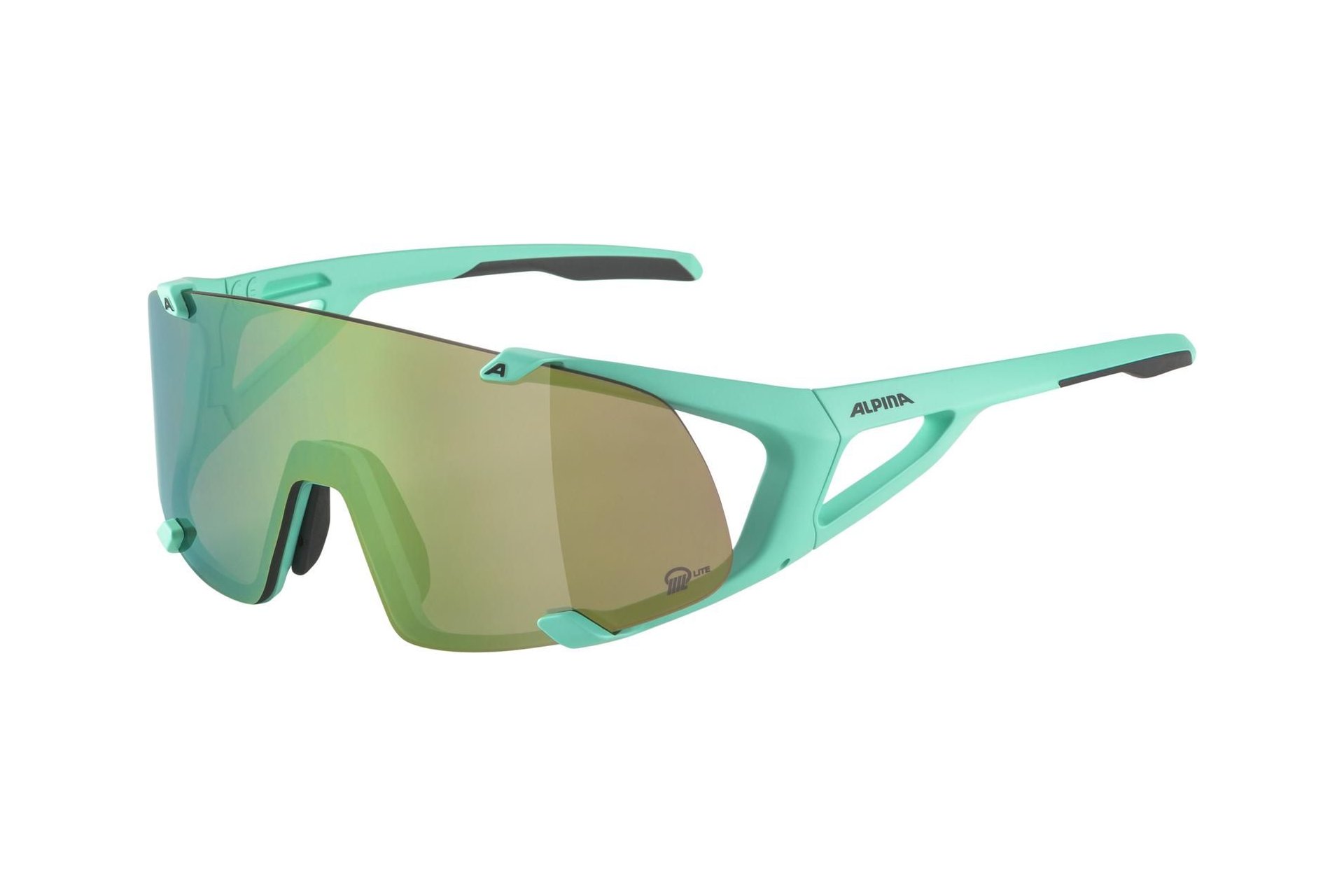 Alpina Hawkeye S Q-Lite turquoise matt / green mirror lens