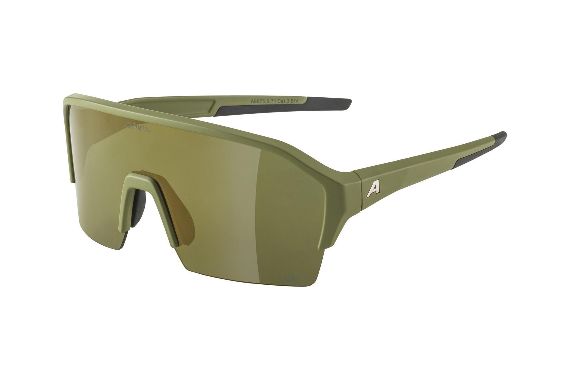 Alpina Ram HR Q-Lite olive matt / gold mirror lens