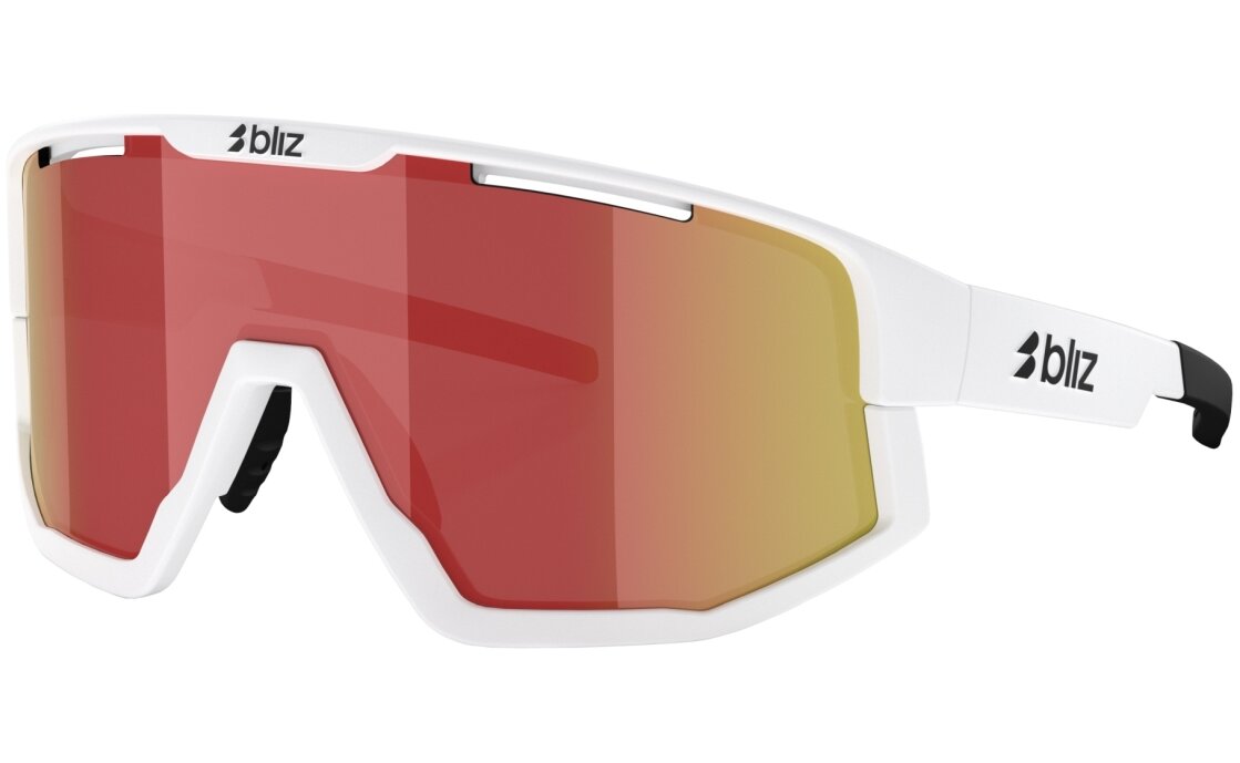Bliz Fusion Matt White - Smoke w Red Multi