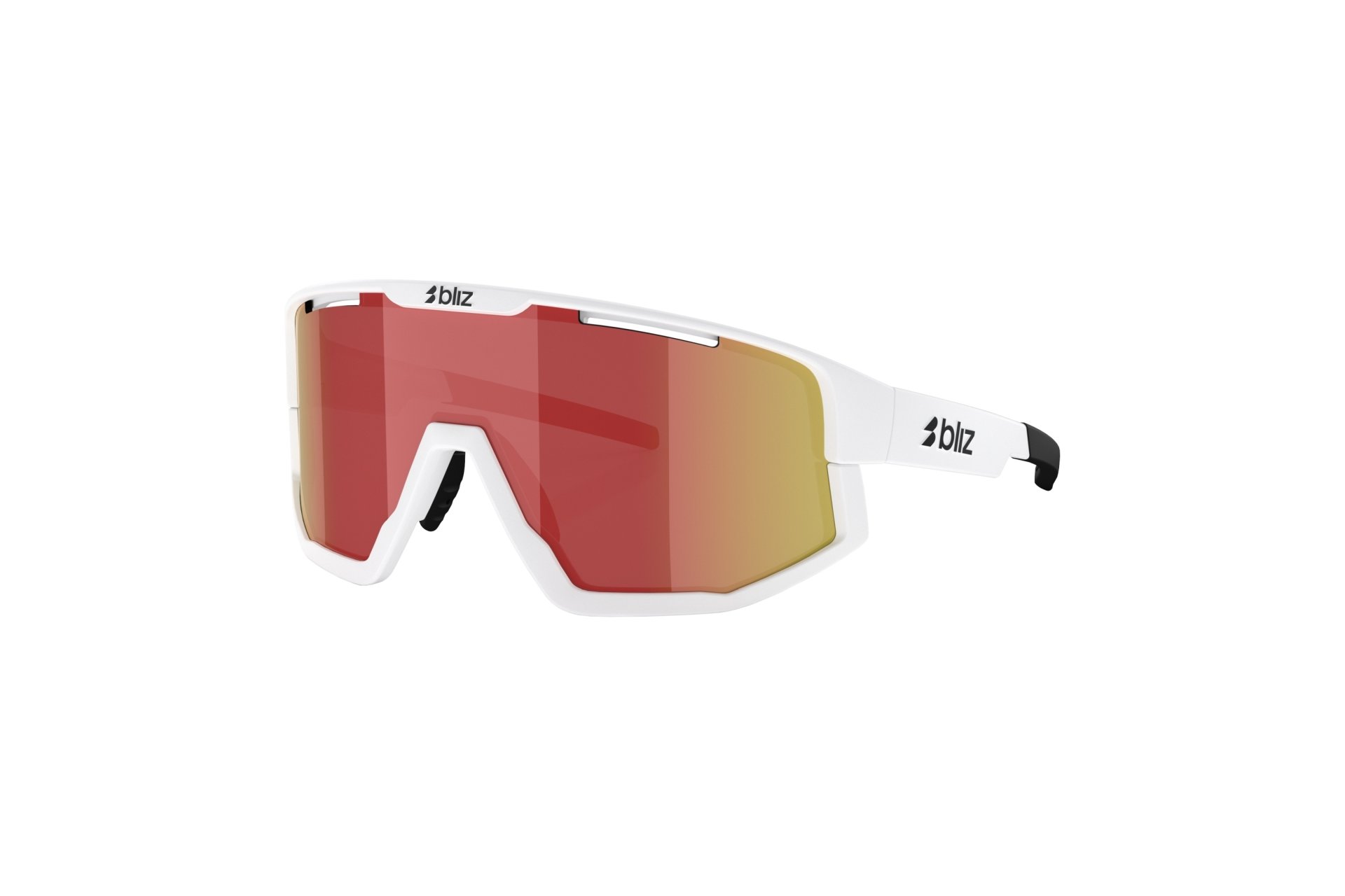 Bliz Fusion Matt White - Smoke w Red Multi