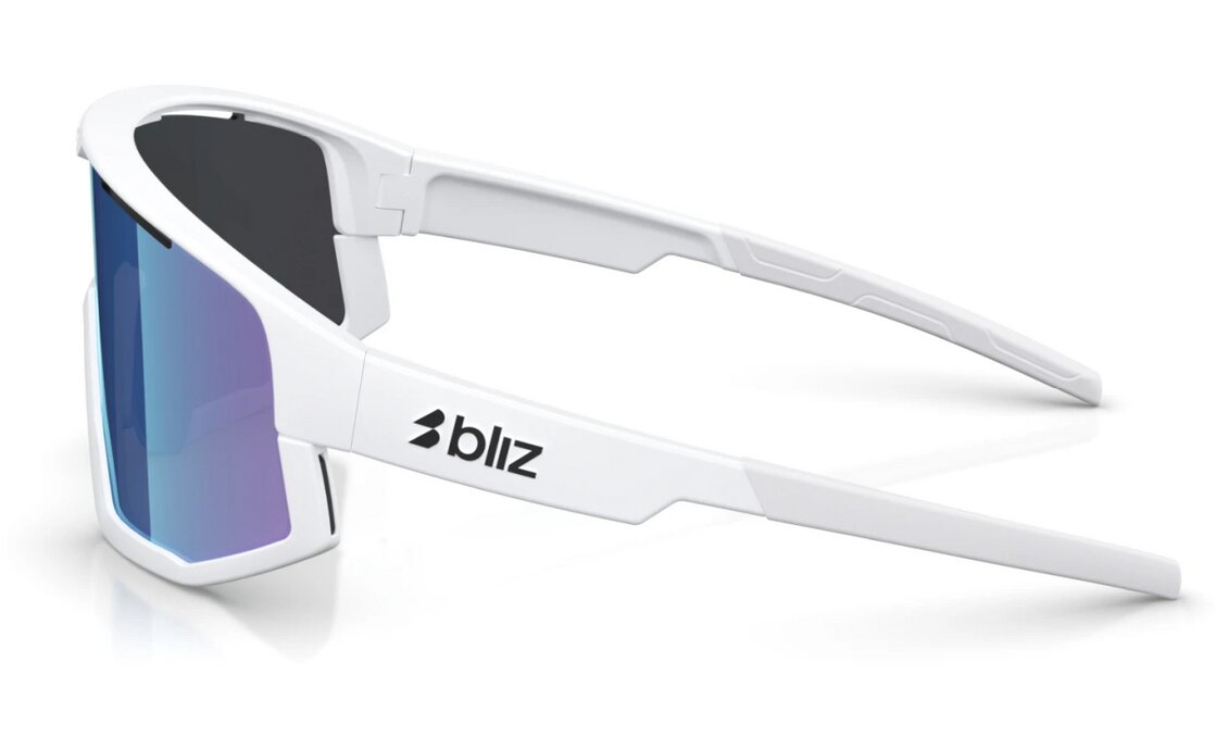 Bliz Fusion Matte White - Smoke w blue multi