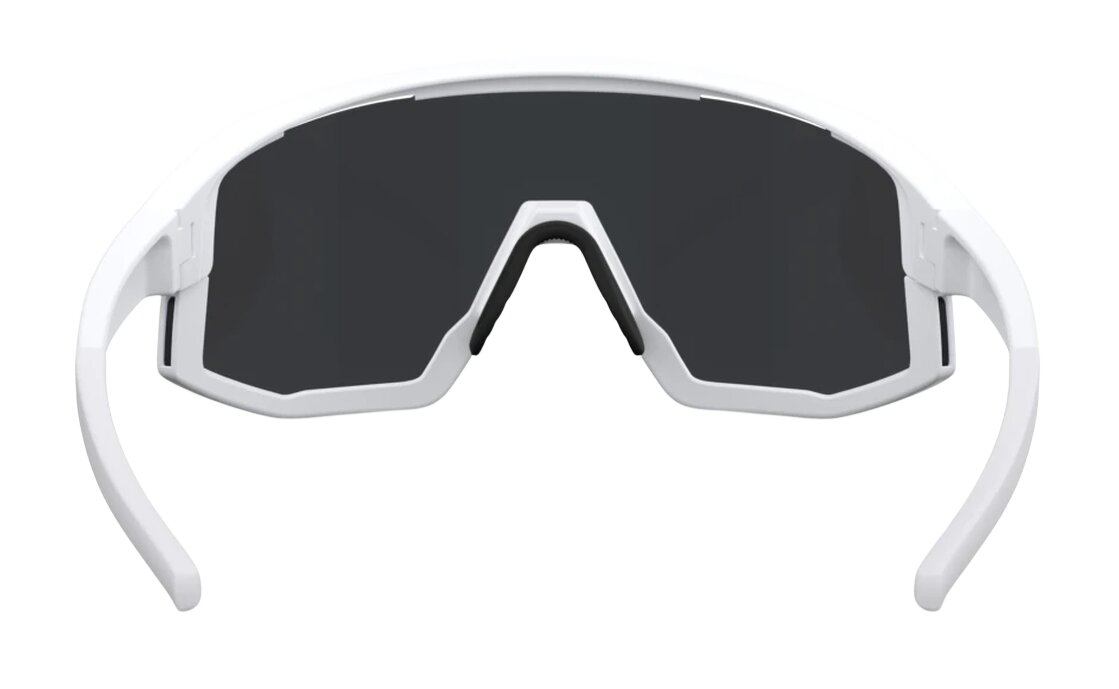 Bliz Fusion Matte White - Smoke w blue multi