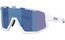 Bliz Fusion Matte White - Smoke w blue multi