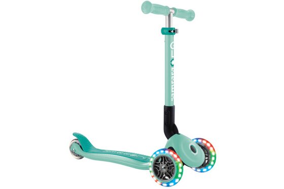 Scooter & Tretroller - Globber Junior Foldable Lights, mit Leuchtrollen - 2024