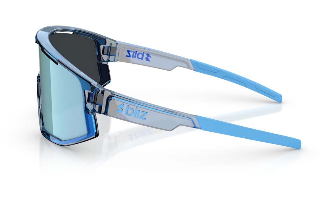 Bliz Fusion Small Transparent Blue - Smoke w Ice Blue Multi