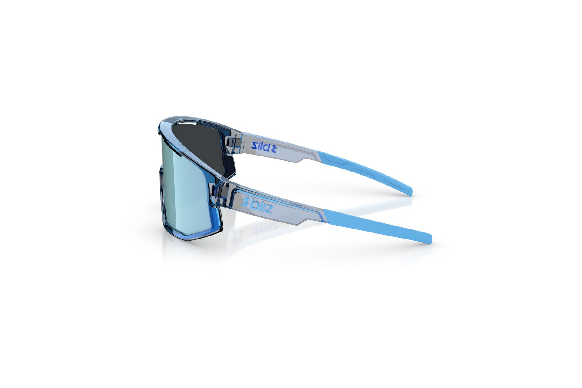 Bliz Fusion Small Transparent Blue - Smoke w Ice Blue Multi