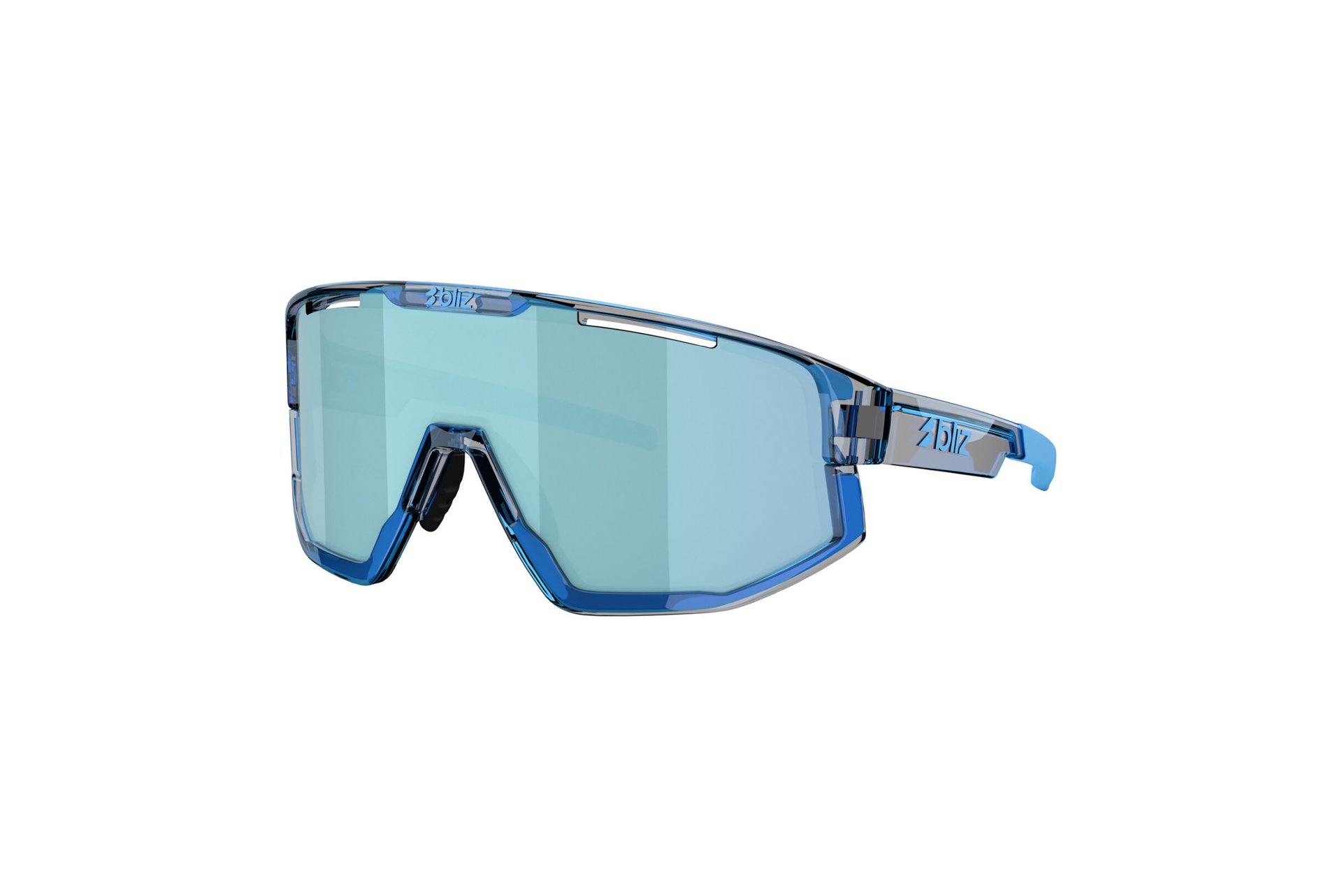 Bliz Fusion Small Transparent Blue - Smoke w Ice Blue Multi