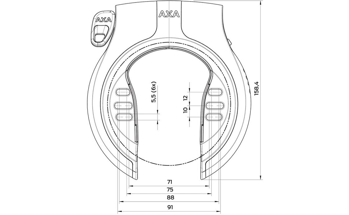 AXA Victory Rahmenschloss - Schlüssel abziehbar