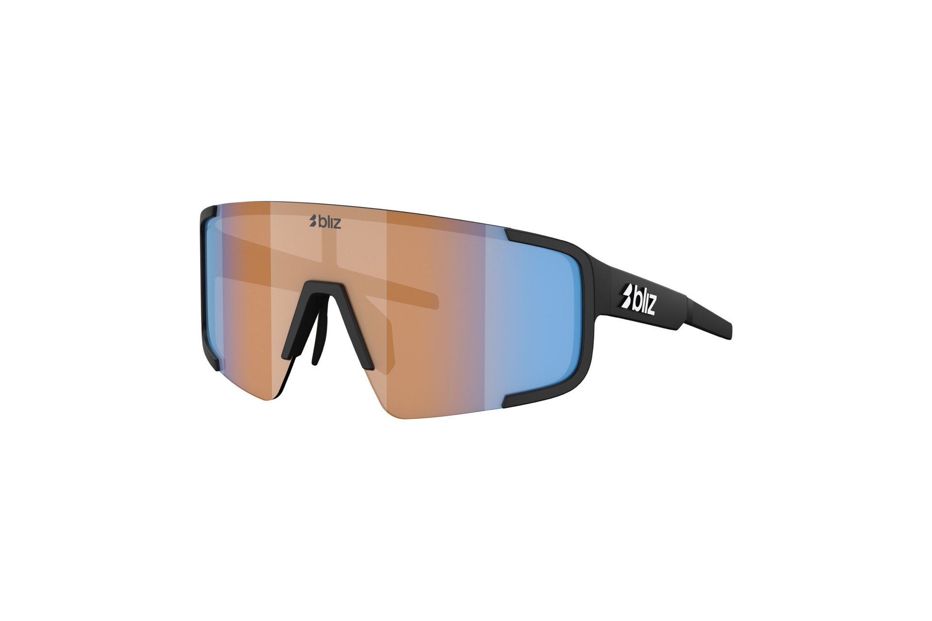 Bliz P003 Small Matte Black - Grey w Blue Mirror
